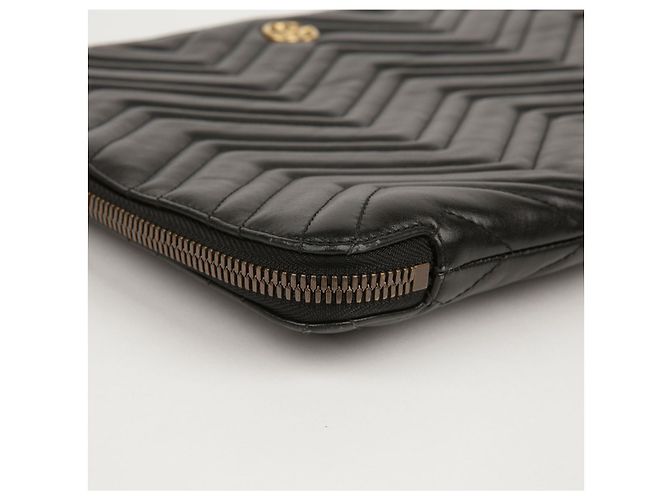 Gucci Borsa Clutch GG Marmont Nero - vista 5