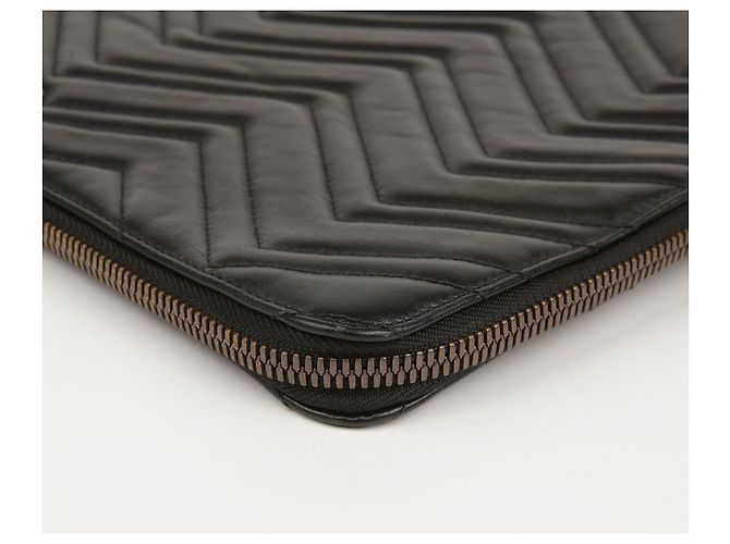 Gucci Borsa Clutch GG Marmont Nero - vista 7