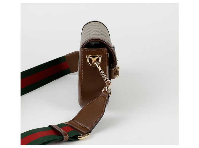 Gucci Mini borsa a spalla e crossbody Horsebit Marrone - vista 5
