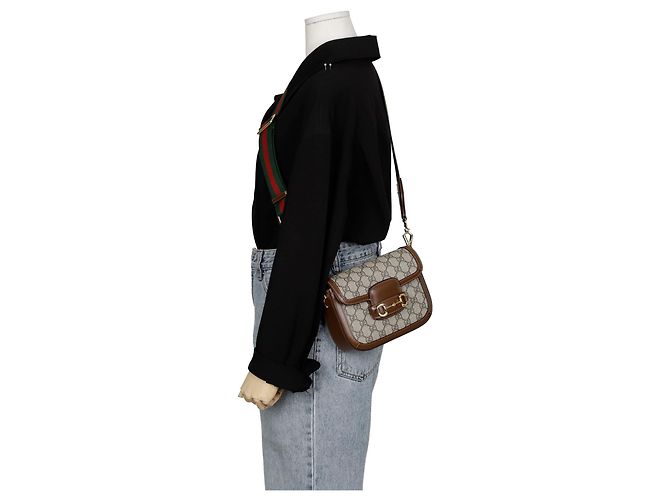 Gucci Mini borsa a spalla e crossbody Horsebit Marrone - vista 9