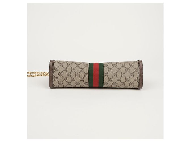 Gucci Borsa a Spalla Media Ophidia GG Marrone - vista 4