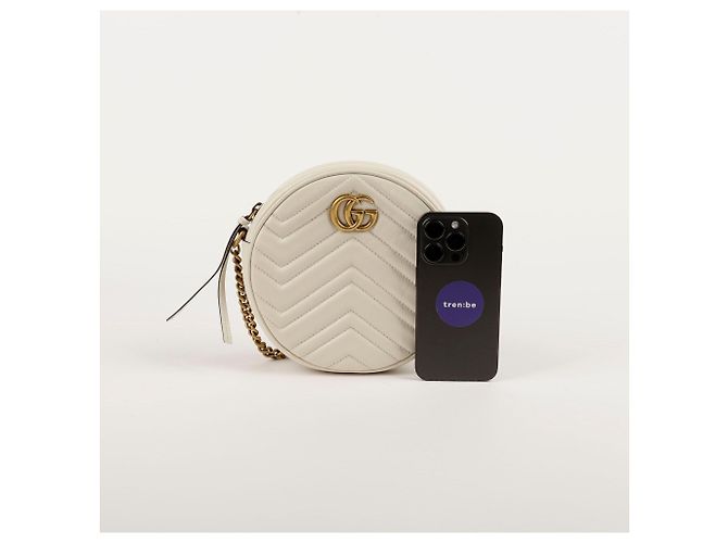 Gucci Borsa a Spalla e Crossbody GG Marmont Mini Bianco - vista 11