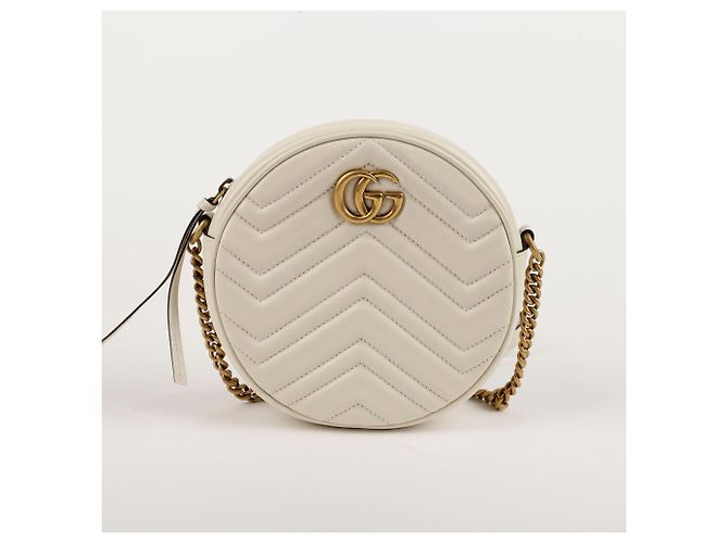 Gucci Borsa a Spalla e Crossbody GG Marmont Mini Bianco - vista 2