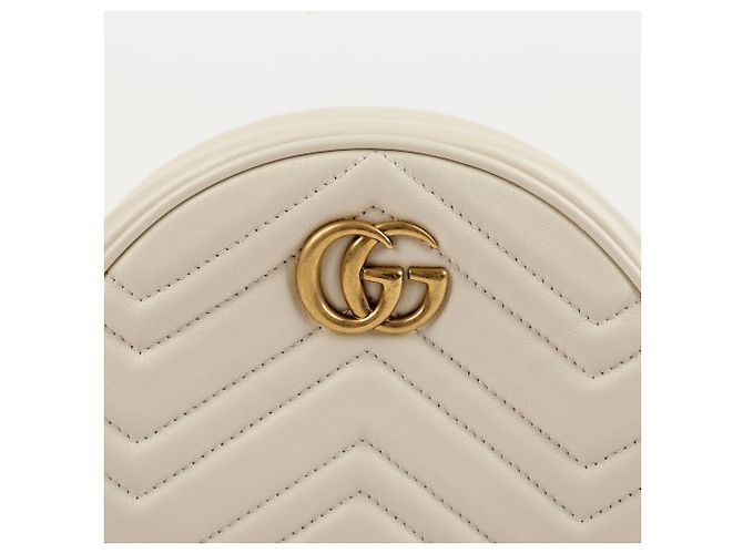 Gucci Borsa a Spalla e Crossbody GG Marmont Mini Bianco - vista 3