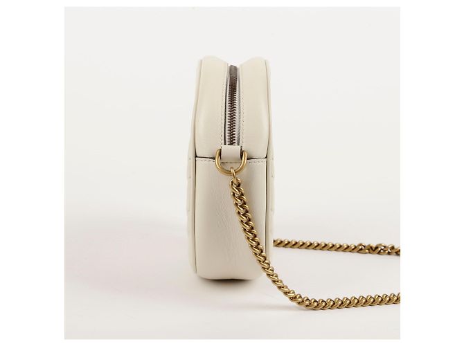 Gucci Borsa a Spalla e Crossbody GG Marmont Mini Bianco - vista 5