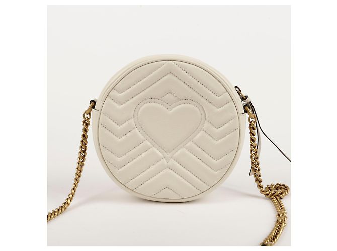 Gucci Borsa a Spalla e Crossbody GG Marmont Mini Bianco - vista 6