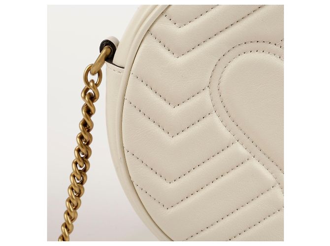 Gucci Borsa a Spalla e Crossbody GG Marmont Mini Bianco - vista 7
