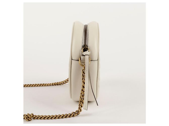 Gucci Borsa a Spalla e Crossbody GG Marmont Mini Bianco - vista 8