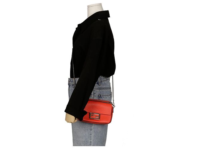 Fendi Mini Baguette Tote e Borsa a Spalla - vista 17