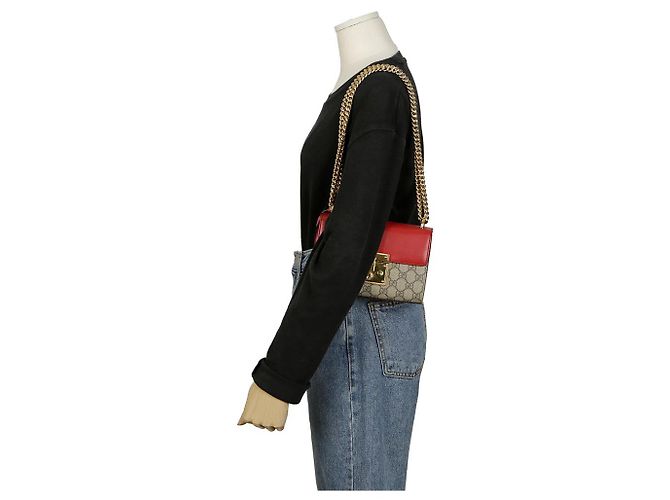 Padlock Gucci Borsa a spalla e crossbody piccola con lucchetto Rosso - vista 19