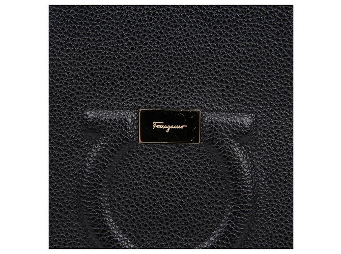 Salvatore Ferragamo Clutch con tracolla Gancini Nero - vista 3