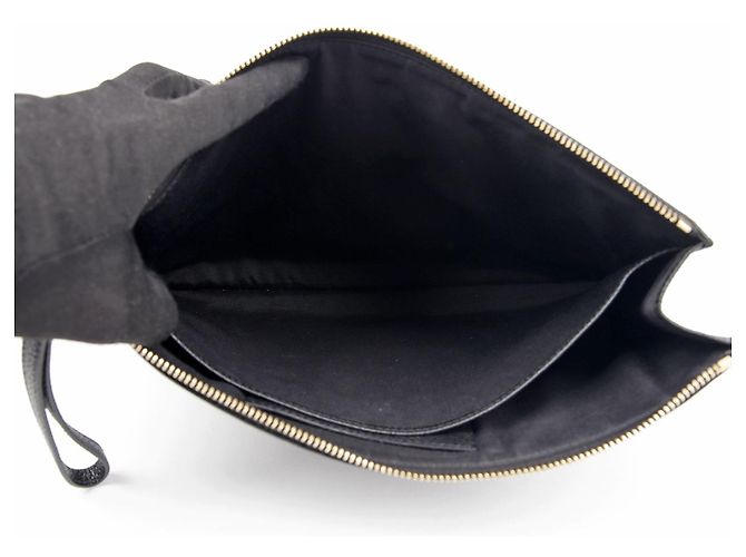 Salvatore Ferragamo Clutch con tracolla Gancini Nero - vista 8