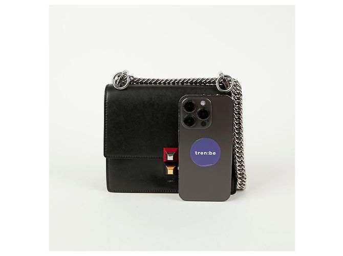 Fendi Borsa a tracolla piccola Can Eye Nero - vista 9