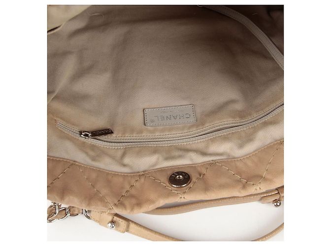 Chanel Borsa a spalla con catena e logo CC Marrone - vista 12