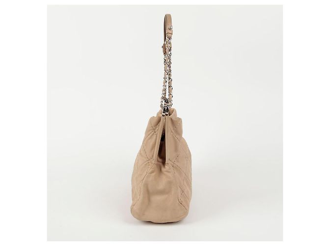 Chanel Borsa a spalla con catena e logo CC Marrone - vista 4