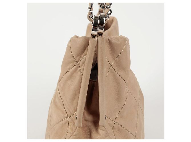 Chanel Borsa a spalla con catena e logo CC Marrone - vista 5