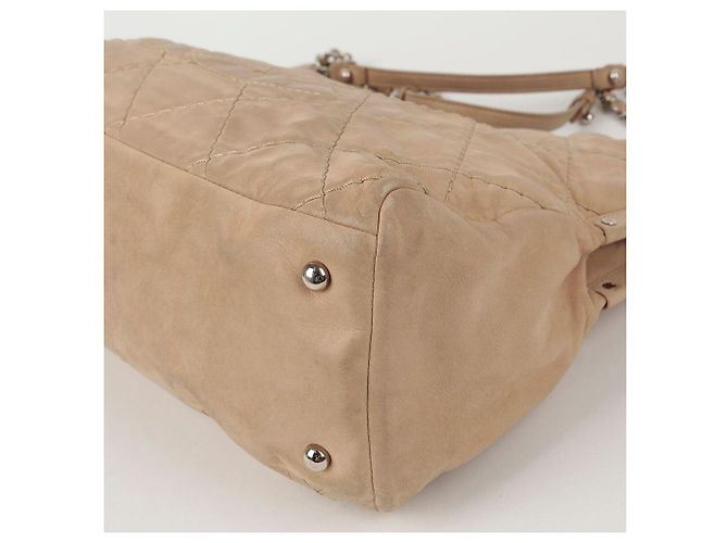 Chanel Borsa a spalla con catena e logo CC Marrone - vista 8