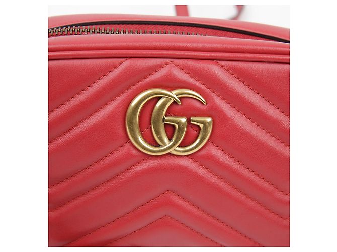 Gucci GG Marmont Mini Borsa a Spalla Crossbody Rosso - vista 2