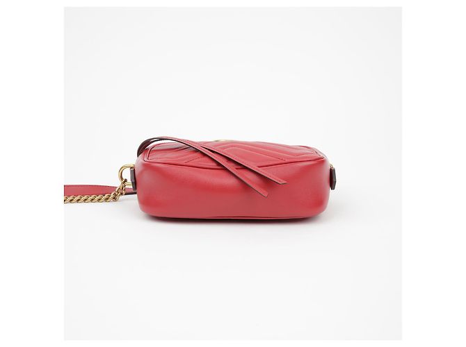 Gucci GG Marmont Mini Borsa a Spalla Crossbody Rosso - vista 5