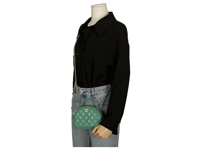 Chanel Borsa a tracolla Half Moon Vanity Verde - vista 11