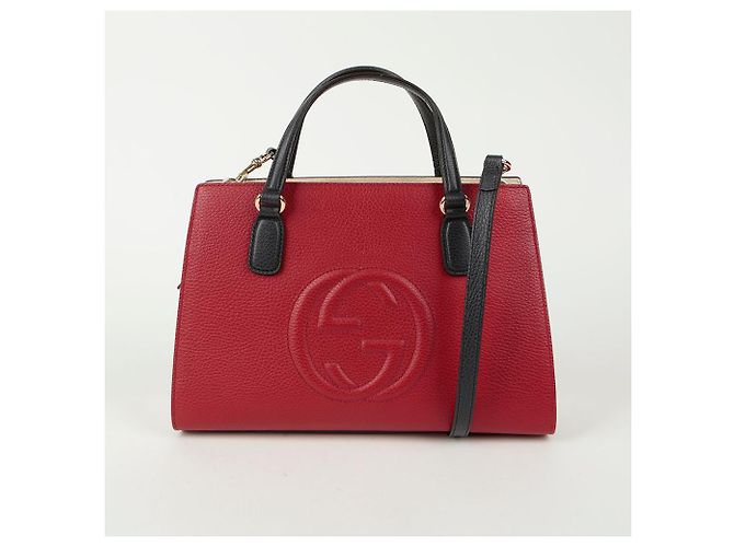 Gucci Borsa a spalla con manico superiore Soho Rosso - vista 2