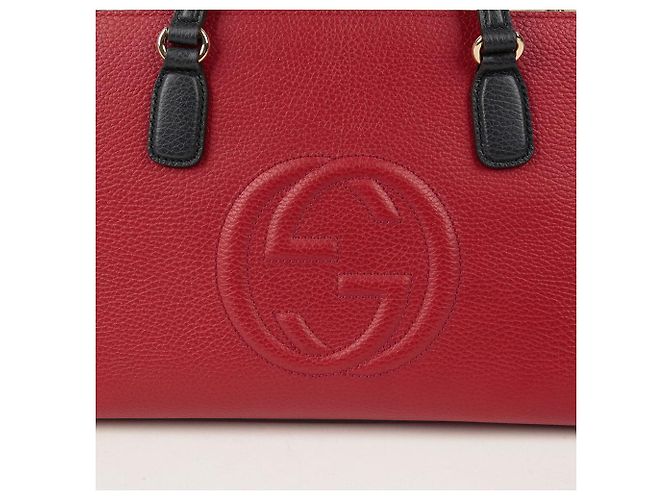 Gucci Borsa a spalla con manico superiore Soho Rosso - vista 3