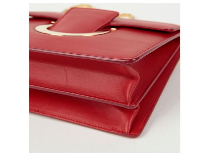 Salvatore Ferragamo Borsa a tracolla incrociata Thalia Chain Rosso - vista 8