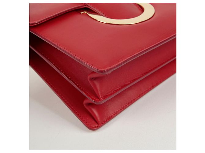 Salvatore Ferragamo Borsa a tracolla incrociata Thalia Chain Rosso - vista 9