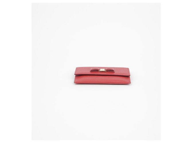 Salvatore Ferragamo Porta-cartões Bara Ribbon Vermelho - vista 5