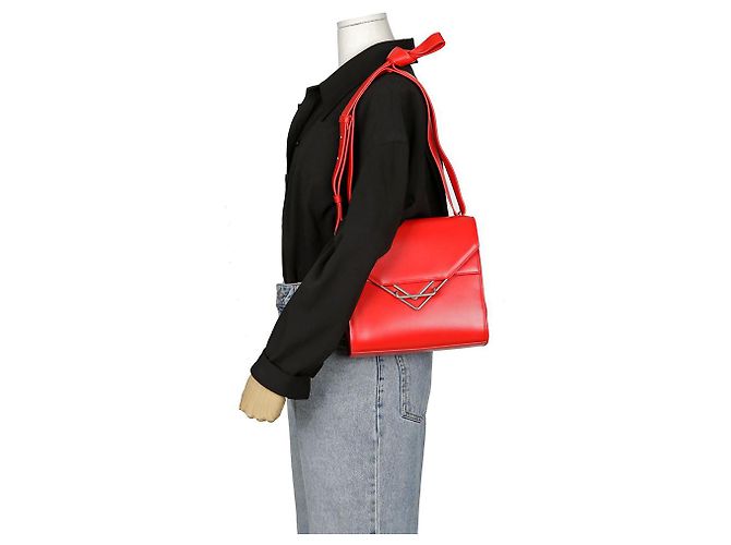 Bottega Veneta La piccola borsa a spalla e a tracolla Clip Box Rosso - vista 10
