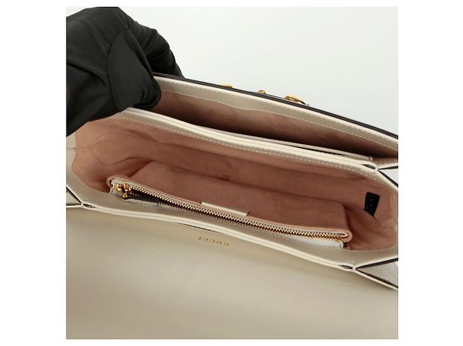 Gucci Borsa a spalla incrociata Horsebit Small Bianco - vista 10