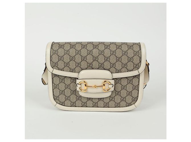 Gucci Borsa a spalla incrociata Horsebit Small Bianco - vista 2