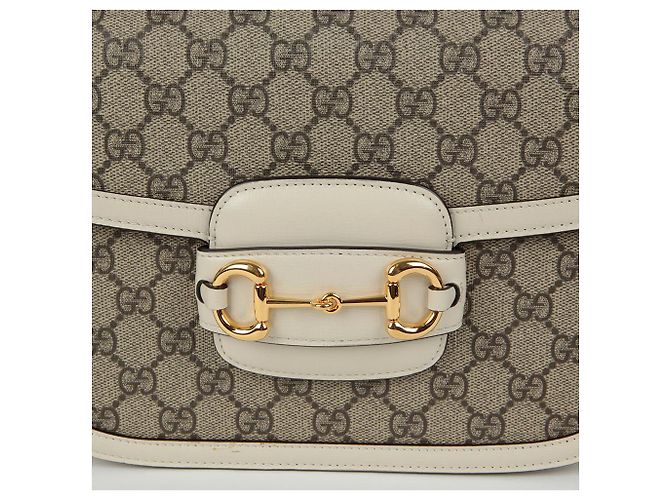 Gucci Borsa a spalla incrociata Horsebit Small Bianco - vista 3