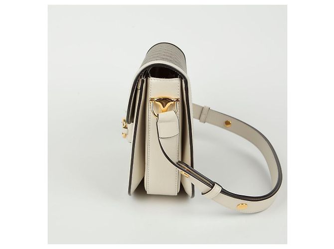 Gucci Borsa a spalla incrociata Horsebit Small Bianco - vista 5