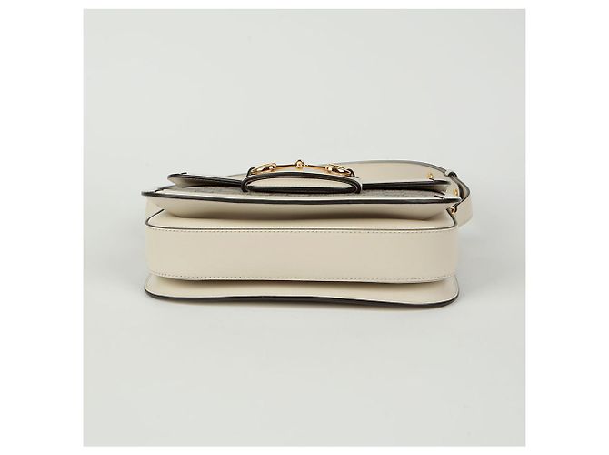 Gucci Borsa a spalla incrociata Horsebit Small Bianco - vista 6
