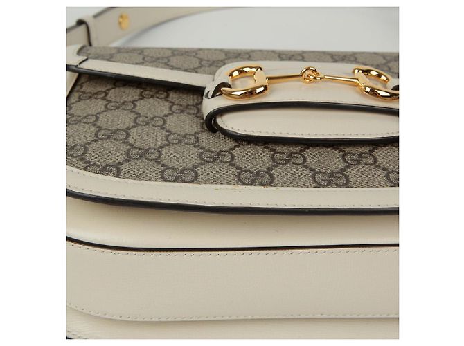 Gucci Borsa a spalla incrociata Horsebit Small Bianco - vista 7