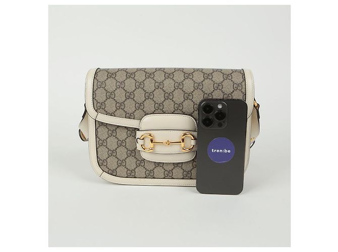 Gucci Borsa a spalla incrociata Horsebit Small Bianco - vista 8
