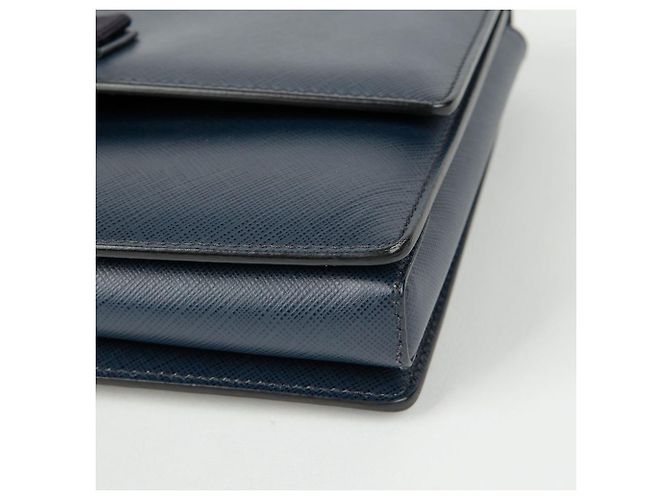 Salvatore Ferragamo Borsa a spalla incrociata Bara Genie Blu - vista 9