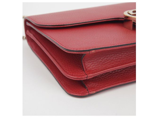 Gucci Interlocking Medium Chain Shoulder Bag Red - view 7