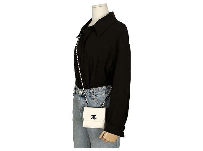 Trendy CC Chanel Borsa a spalla incrociata mini CC alla moda Bianco - vista 15