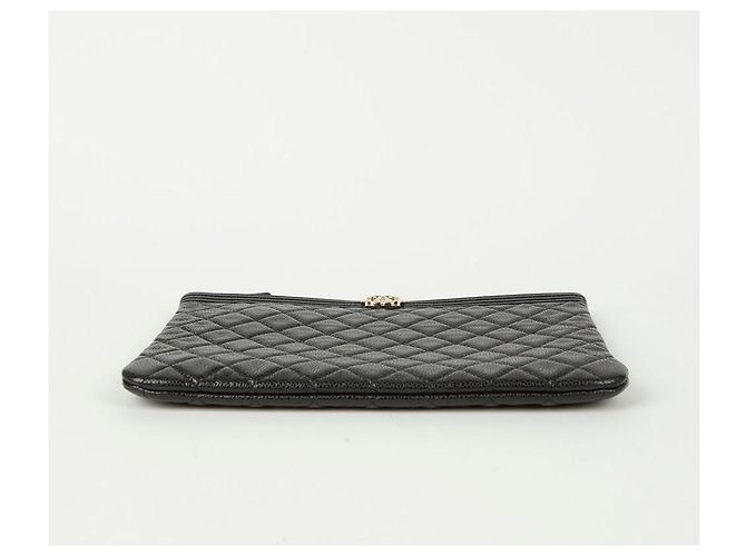 Chanel Clutch Medio Caviar Boy Nero - vista 6