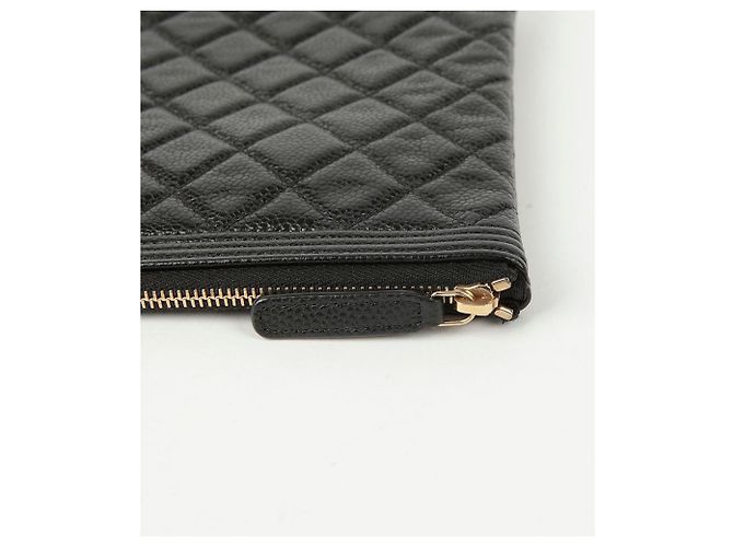 Chanel Clutch Medio Caviar Boy Nero - vista 7