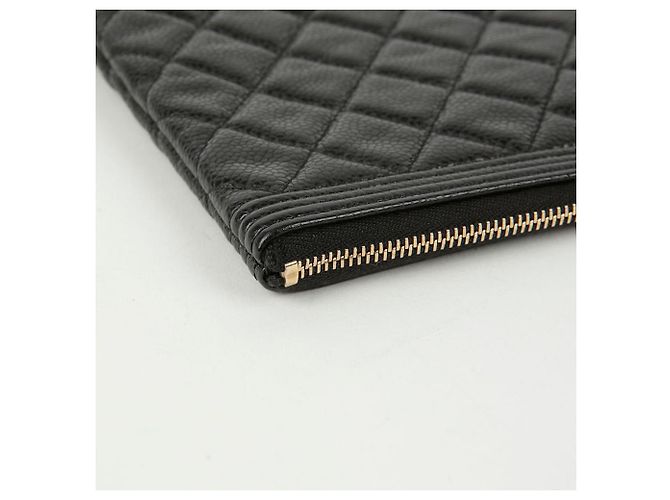 Chanel Clutch Medio Caviar Boy Nero - vista 8
