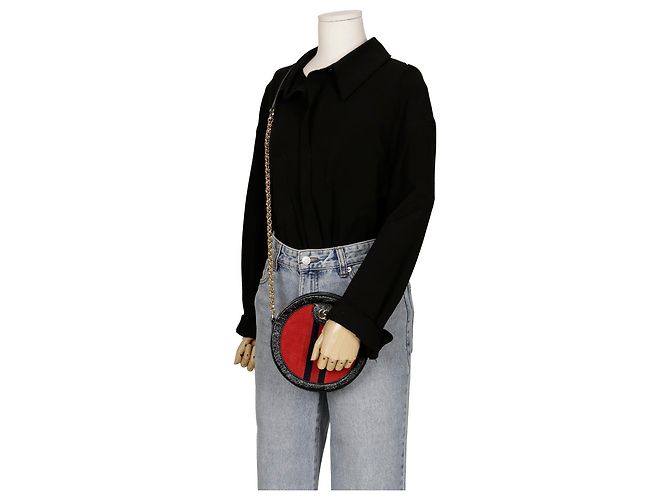 Gucci Borsa a Spalla e Crossbody Ophidia Mini GG Round Nero - vista 10