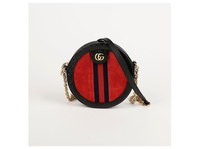 Gucci Borsa a Spalla e Crossbody Ophidia Mini GG Round Nero - vista 2