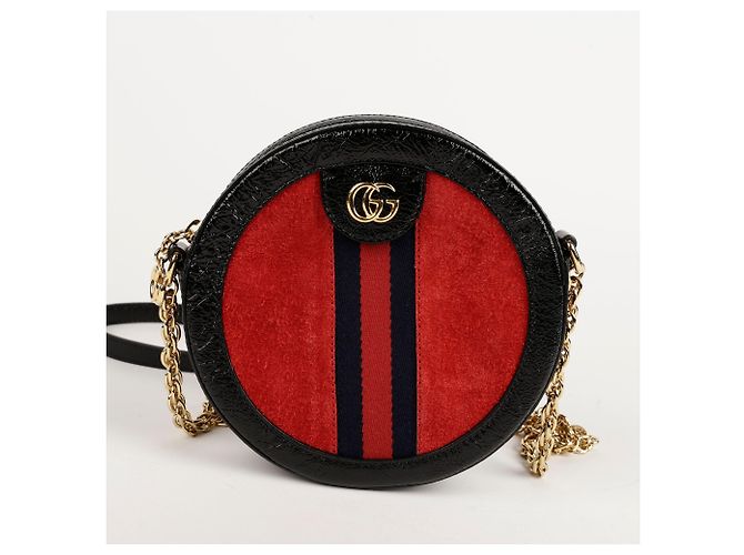 Gucci Borsa a Spalla e Crossbody Ophidia Mini GG Round Nero - vista 3