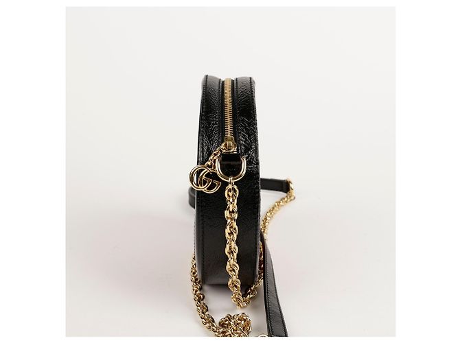 Gucci Borsa a Spalla e Crossbody Ophidia Mini GG Round Nero - vista 6