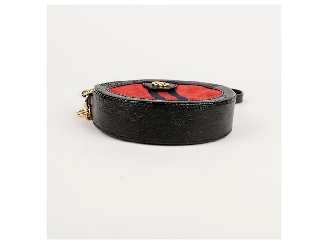 Gucci Borsa a Spalla e Crossbody Ophidia Mini GG Round Nero - vista 7