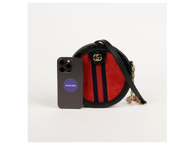 Gucci Borsa a Spalla e Crossbody Ophidia Mini GG Round Nero - vista 8