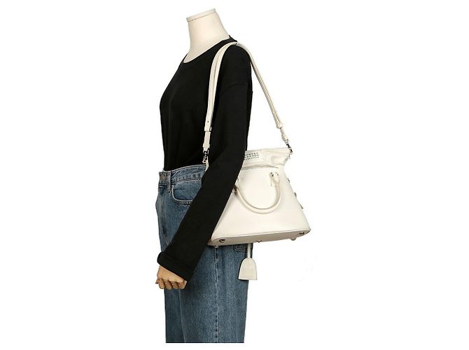 Maison Martin Margiela Mini borsa a spalla Bianco - vista 19